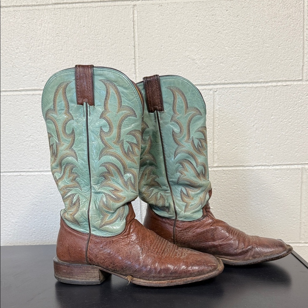 Justin Boots Brown and Green Winter Boots
